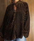 Blusa in velluto devoré