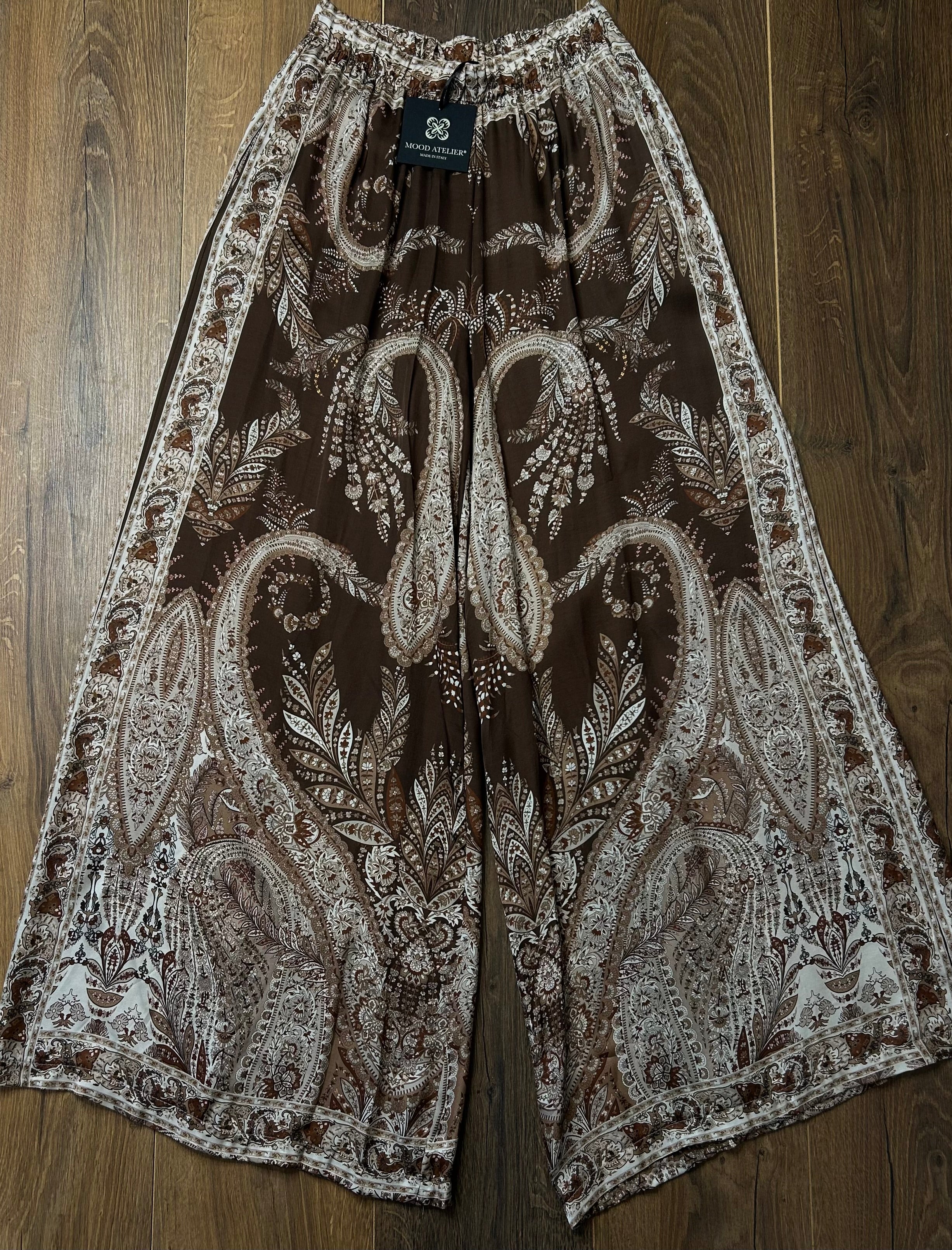 Pantalone palazzo fantasia foulard