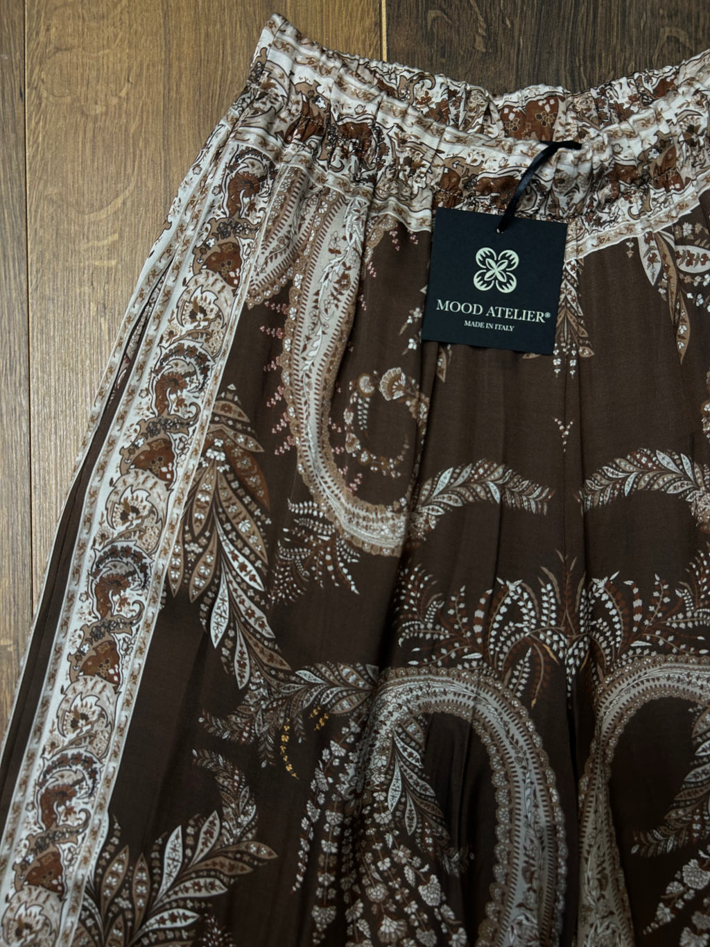 Pantalone palazzo fantasia foulard