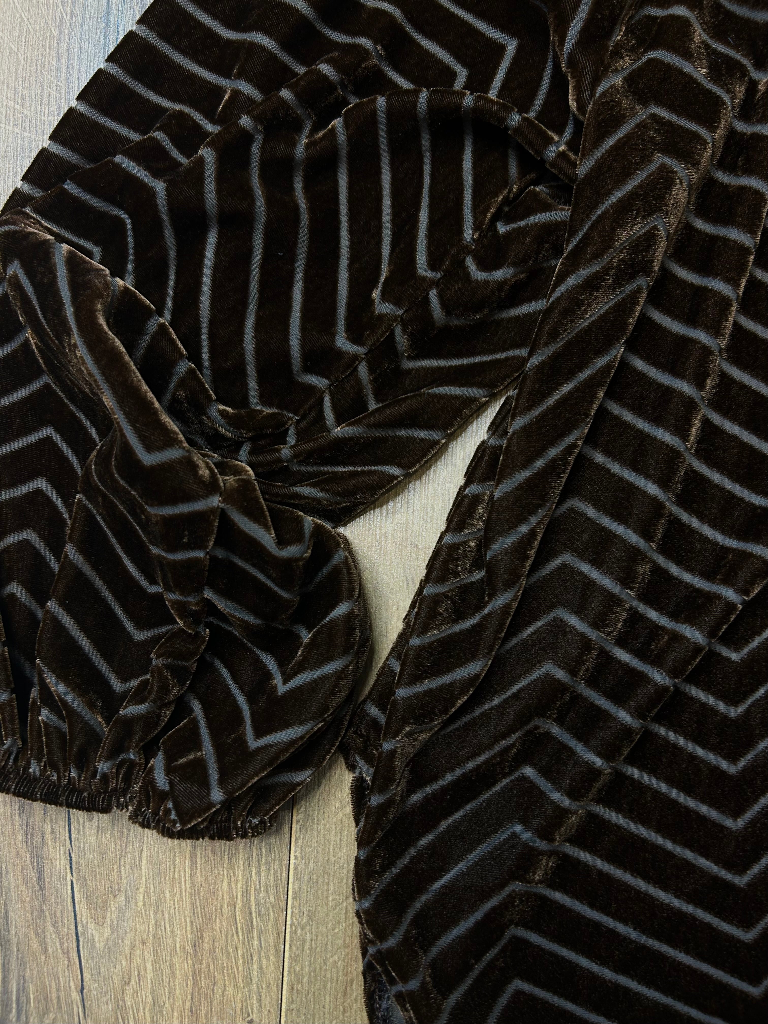 Blusa in velluto devoré
