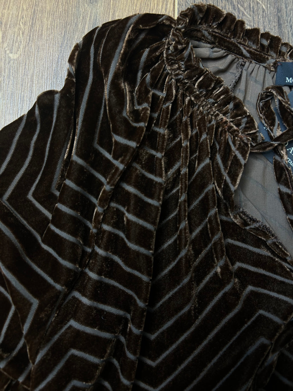 Blusa in velluto devoré