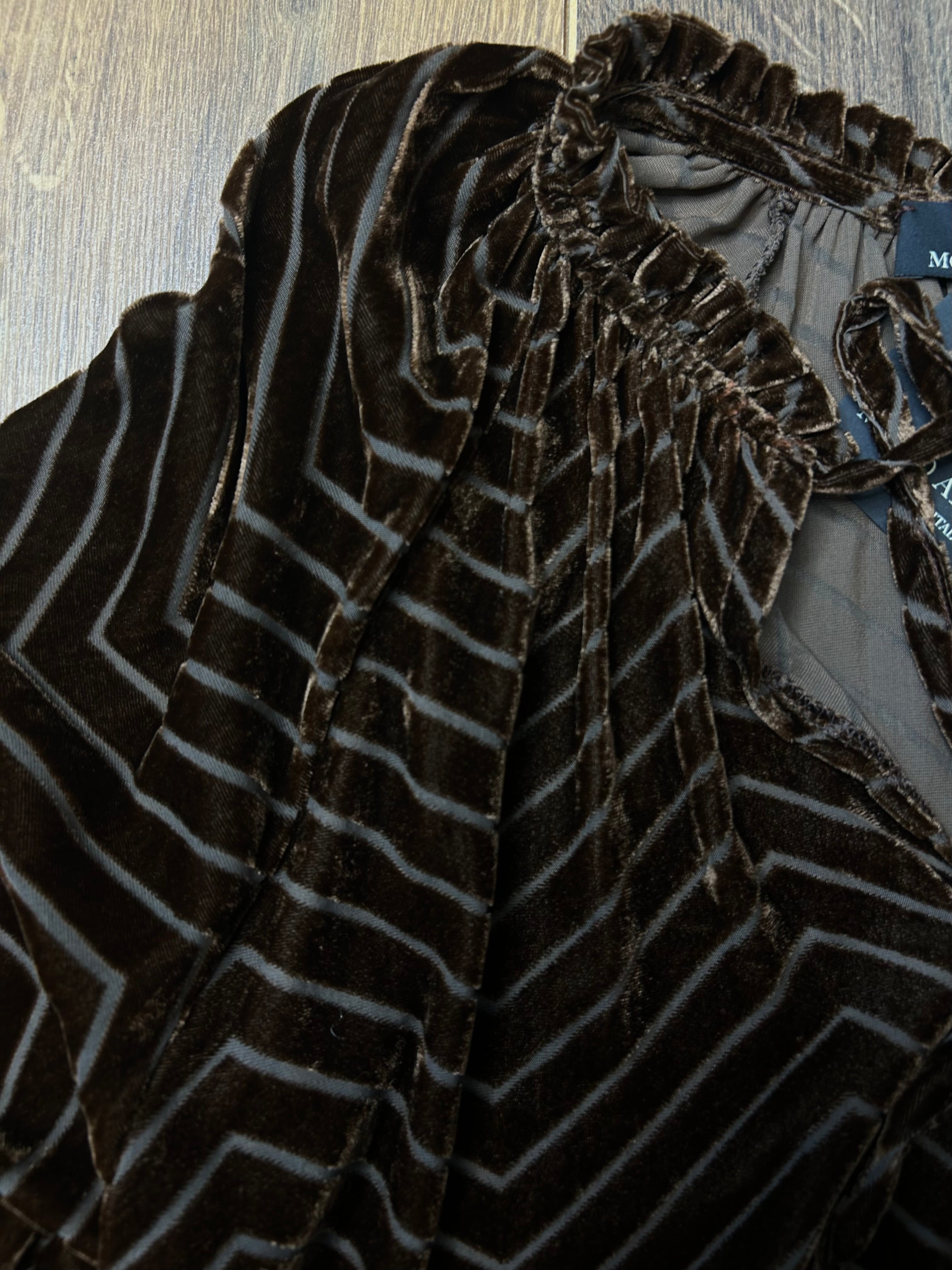 Blusa in velluto devoré