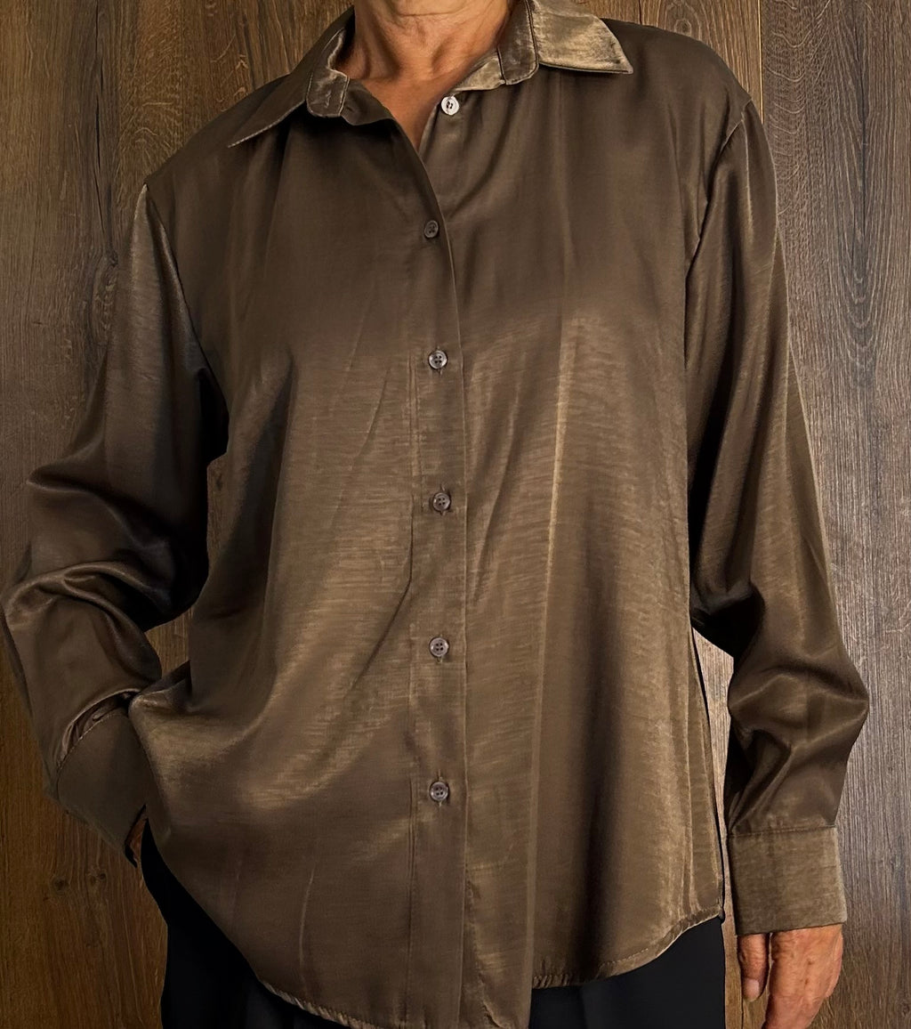 Camicia raso cangiante